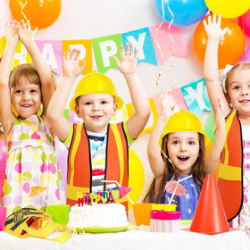 Gejoy kids construction play area, ideal setup for interactive storytelling and games.