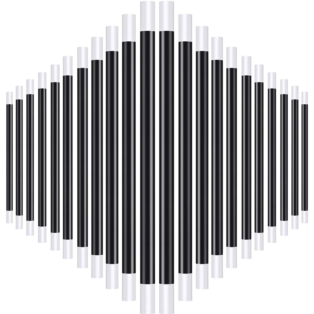 Gejoy magic wand with classic black and white finish, ideal for beginner tricks.