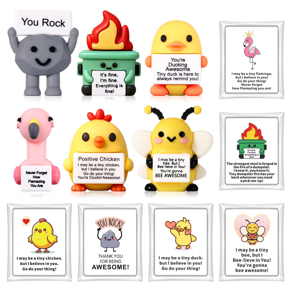 Gejoy mini positive doll potato type offers quick encouragement at work or school