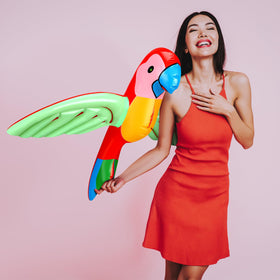 Gejoy large parrot inflatable pool toy and decor