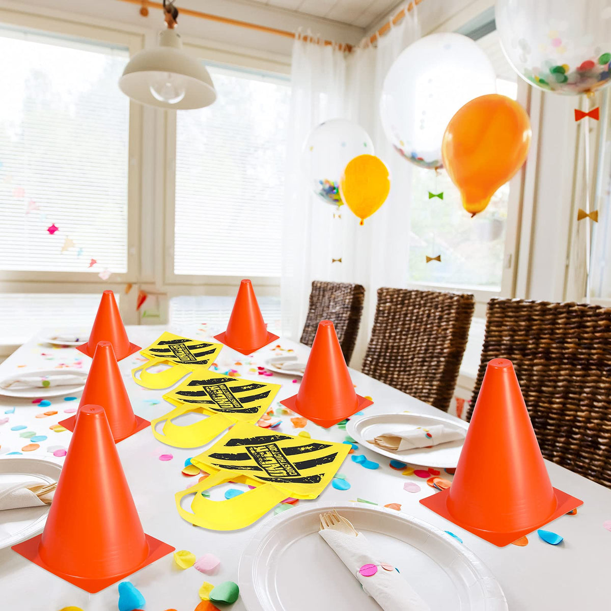 Gejoy party decorations, construction-themed accents enhance any kid's event.