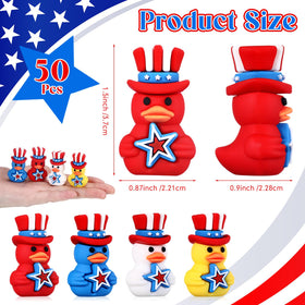 Gejoy duck with top hat and star design for Independence Day.