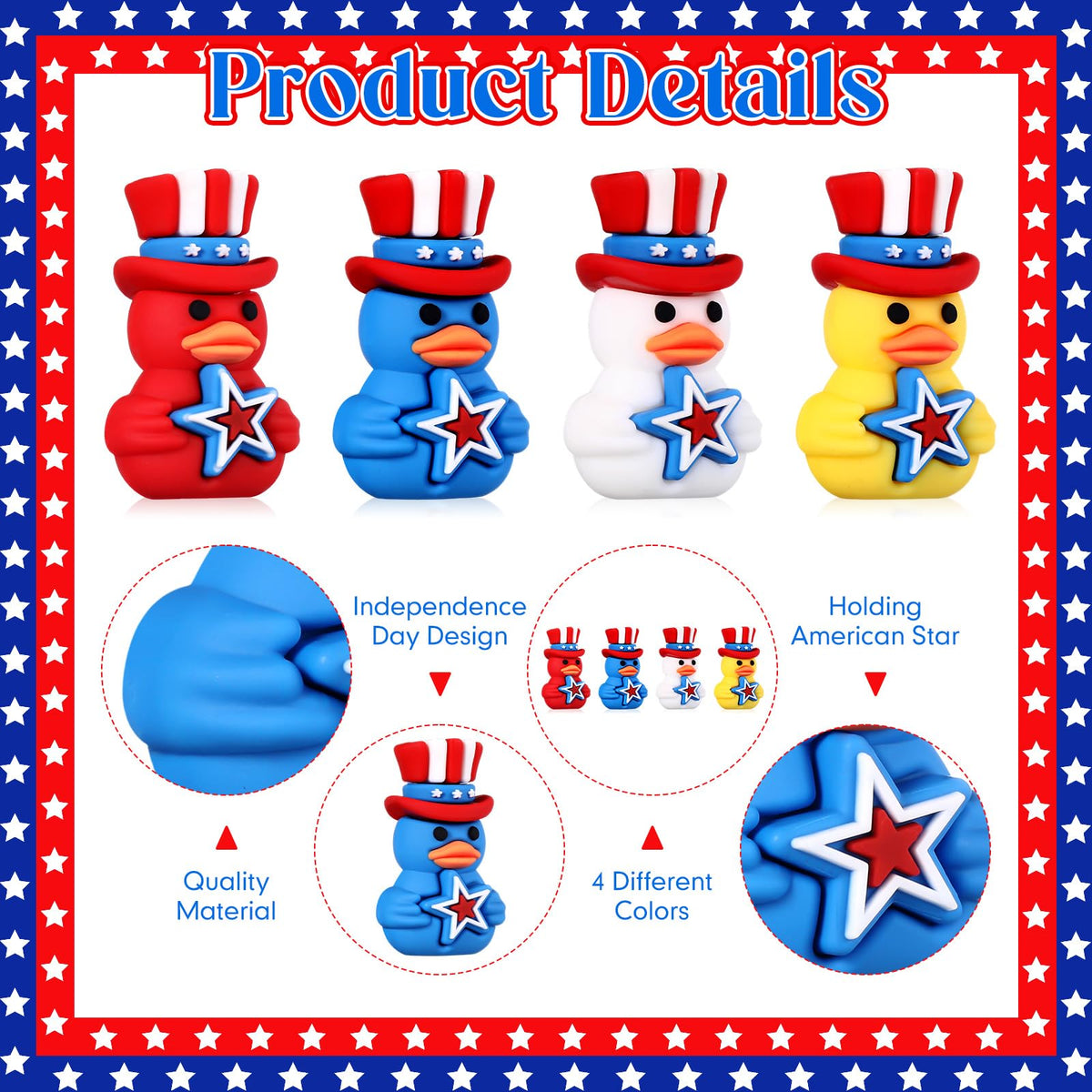 Gejoy patriotic duck set in compact packaging, ready for gifting.