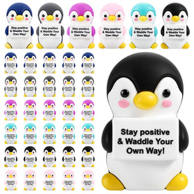 Gejoy colorful mini penguin figurines for desk decor and gifting
