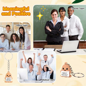 Gejoy pickle mini-doll with slogan board encourages daily optimism.