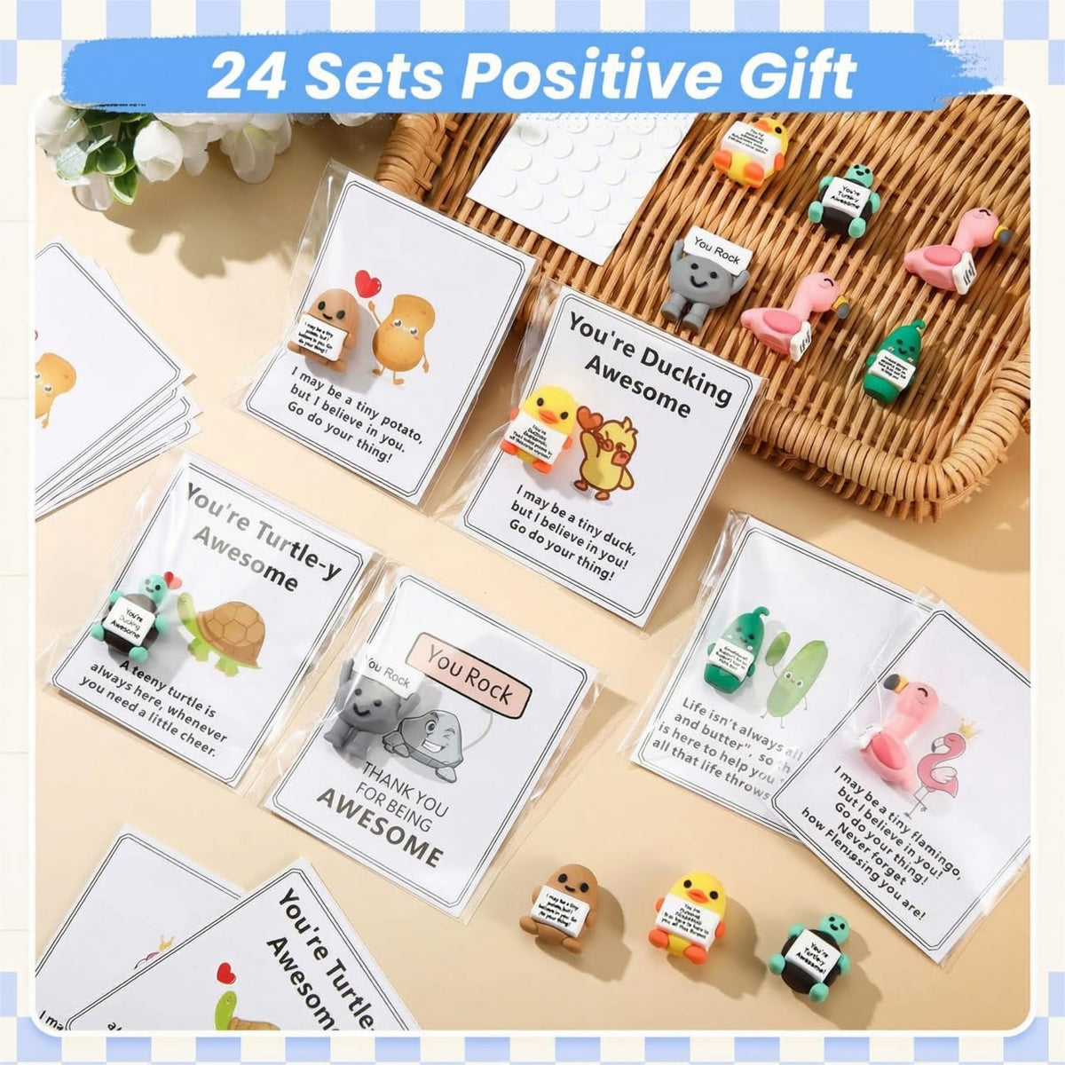Gejoy turtle mini-doll with slogan board boosts team spirit.