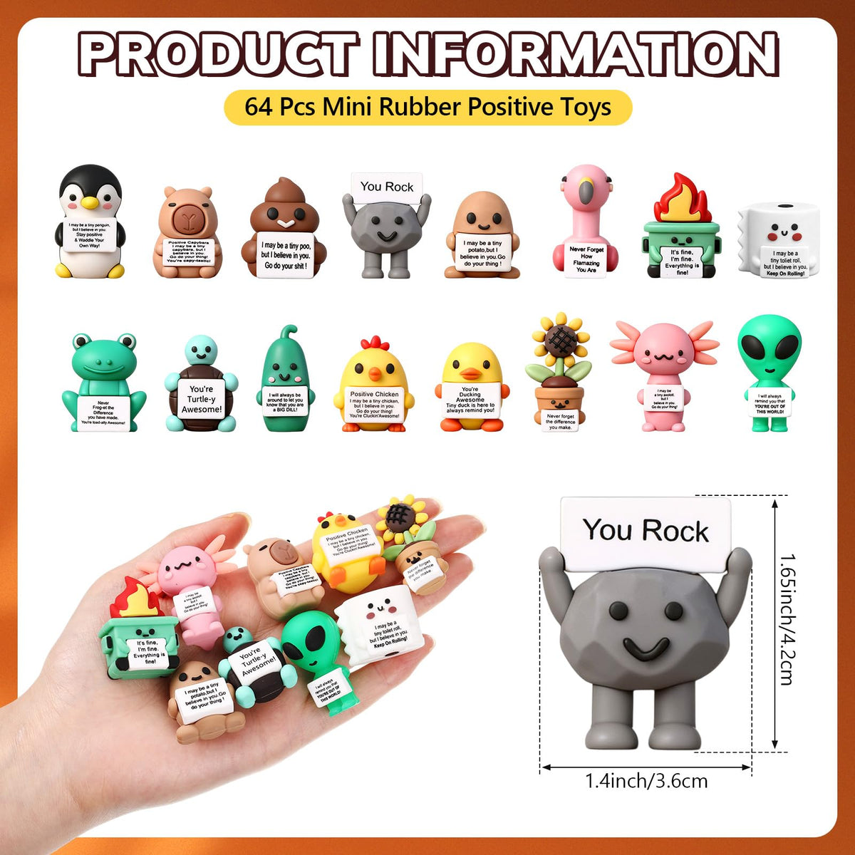 Gejoy rubber you rock desk decor with soft touch and color
