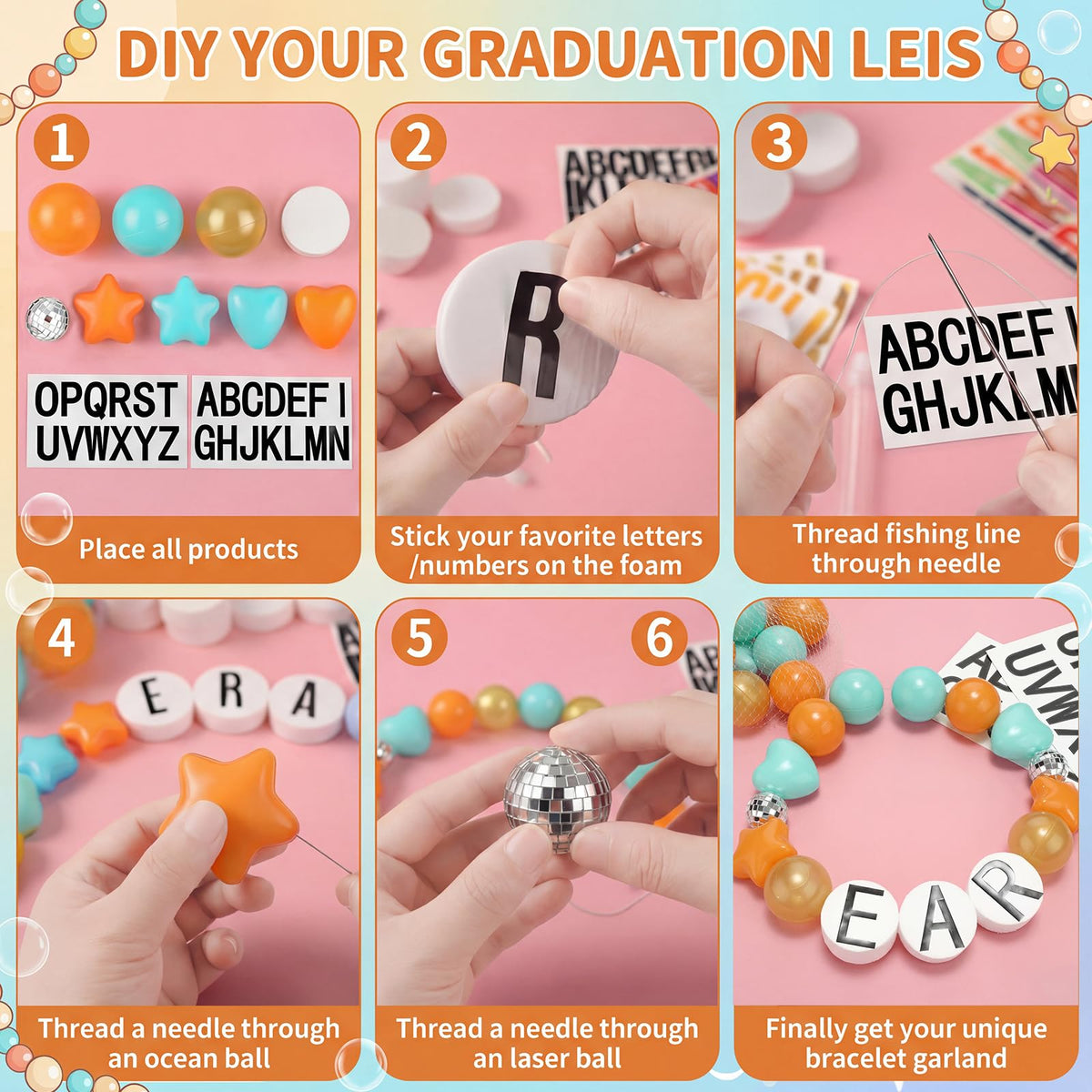 Gejoy showgirl banner disco foam balls with textured sparkle