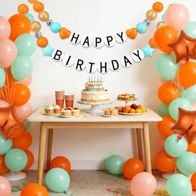 Gejoy showgirl banner orange heart balls for playful celebrations