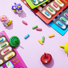 Gejoy assorted animal capsules ready for gift bags and prizes.