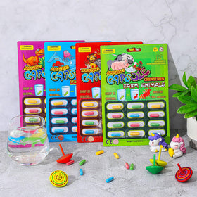 Gejoy water capsules expanding in water for a tactile reveal.