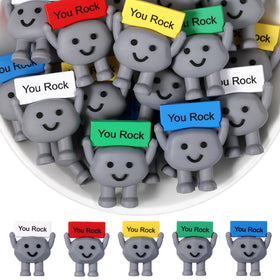 Gejoy You Rock color-set mini rubber stones brighten desks with motivational colors.