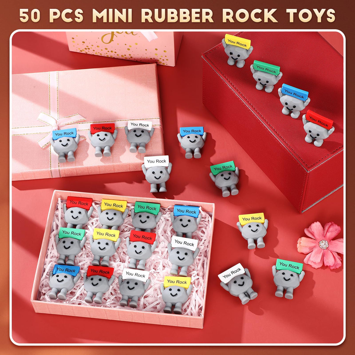 Gejoy You Rock close-up rubber stone shows durable, smooth texture.
