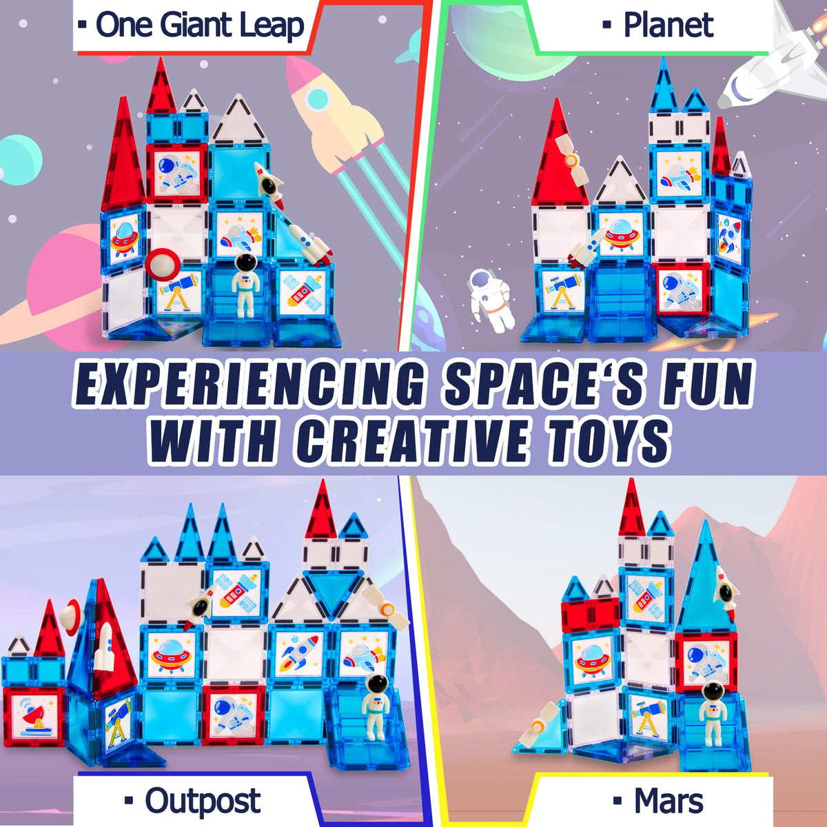 GEKETY diamond tiles in varied shapes support open-ended building and pattern learning