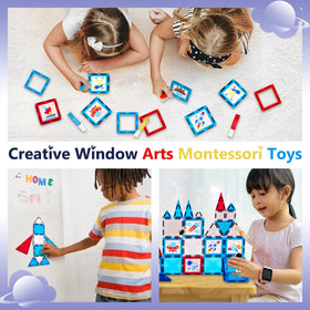 GEKETY window art set colorful patterns decorate windows for creativity