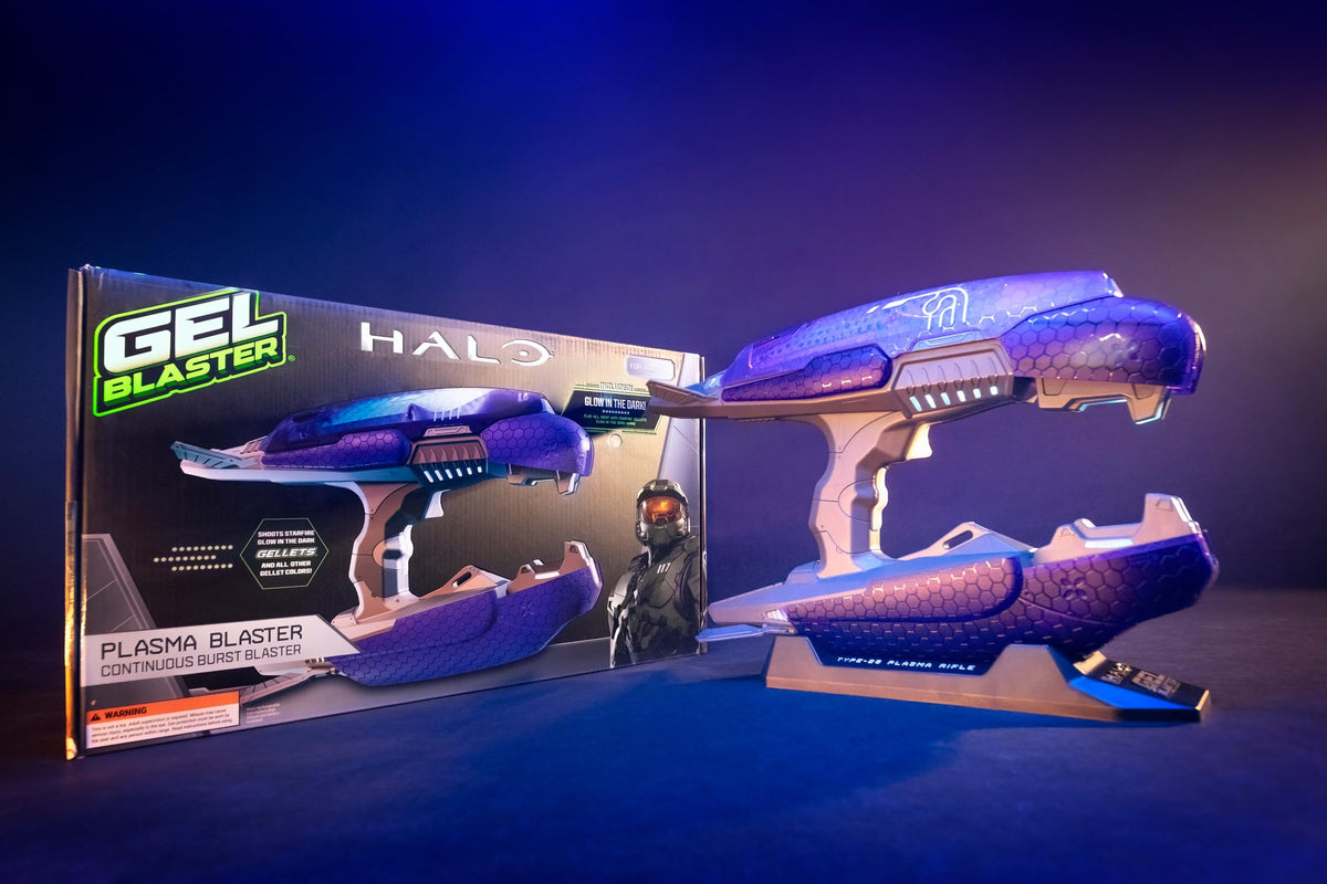 Gel Blaster Halo Plasma detailed engravings and tracer tech.