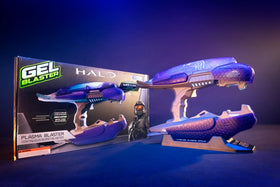 Gel Blaster Halo Plasma detailed engravings and tracer tech.