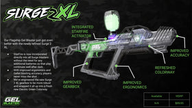 Gel Blaster Surge XL 2 water bead ammo keeps battles mess-free.