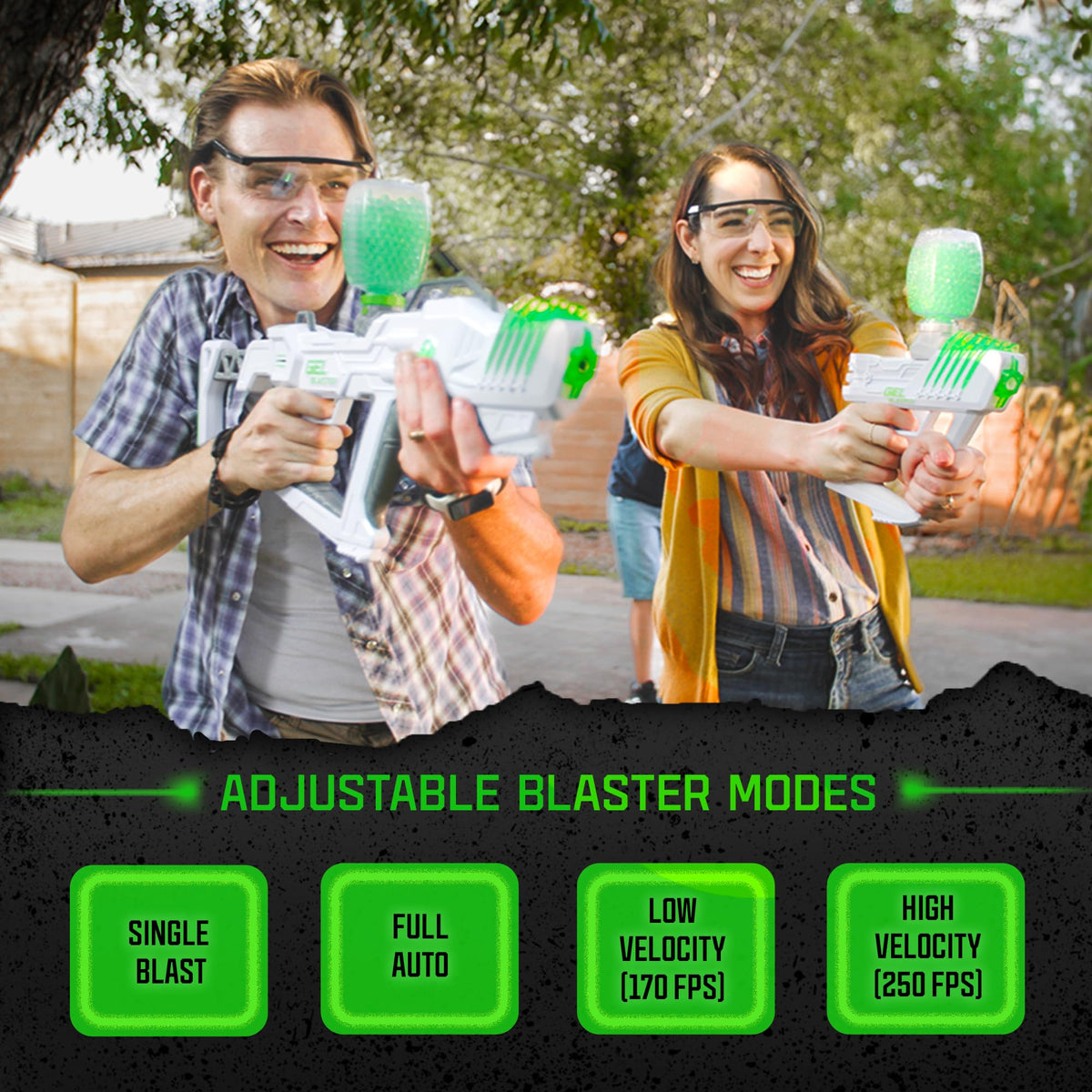Gel Blaster Surge XL mode selector showing firing options