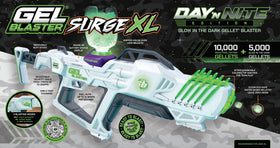 Gel Blaster Surge XL pre-loaded hopper delivering 1,000 gellets for continuous blasting.