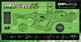 Gel Blaster Surge XL Starfire glow enables illuminated night battles.