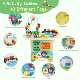 Gemileo activity table animal match encourages recognition and cooperative play