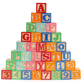 Gemileo wooden ABC blocks set for early literacy and hands-on learning.