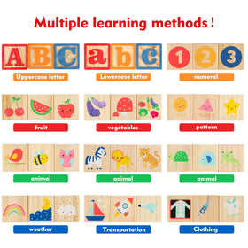 Gemileo wooden blocks for stacking play that strengthens hand-eye coordination.