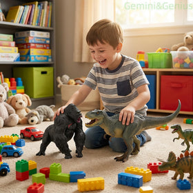 Gemini&Genius Dino playset educational toy encourages exploration of prehistoric life through hands-on learning.