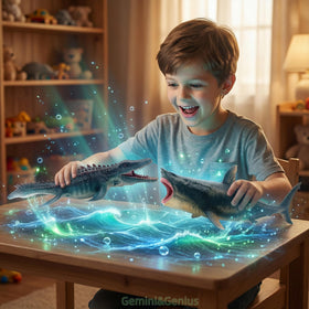 Gemini&Genius megalodon detailed painting for bold ocean display