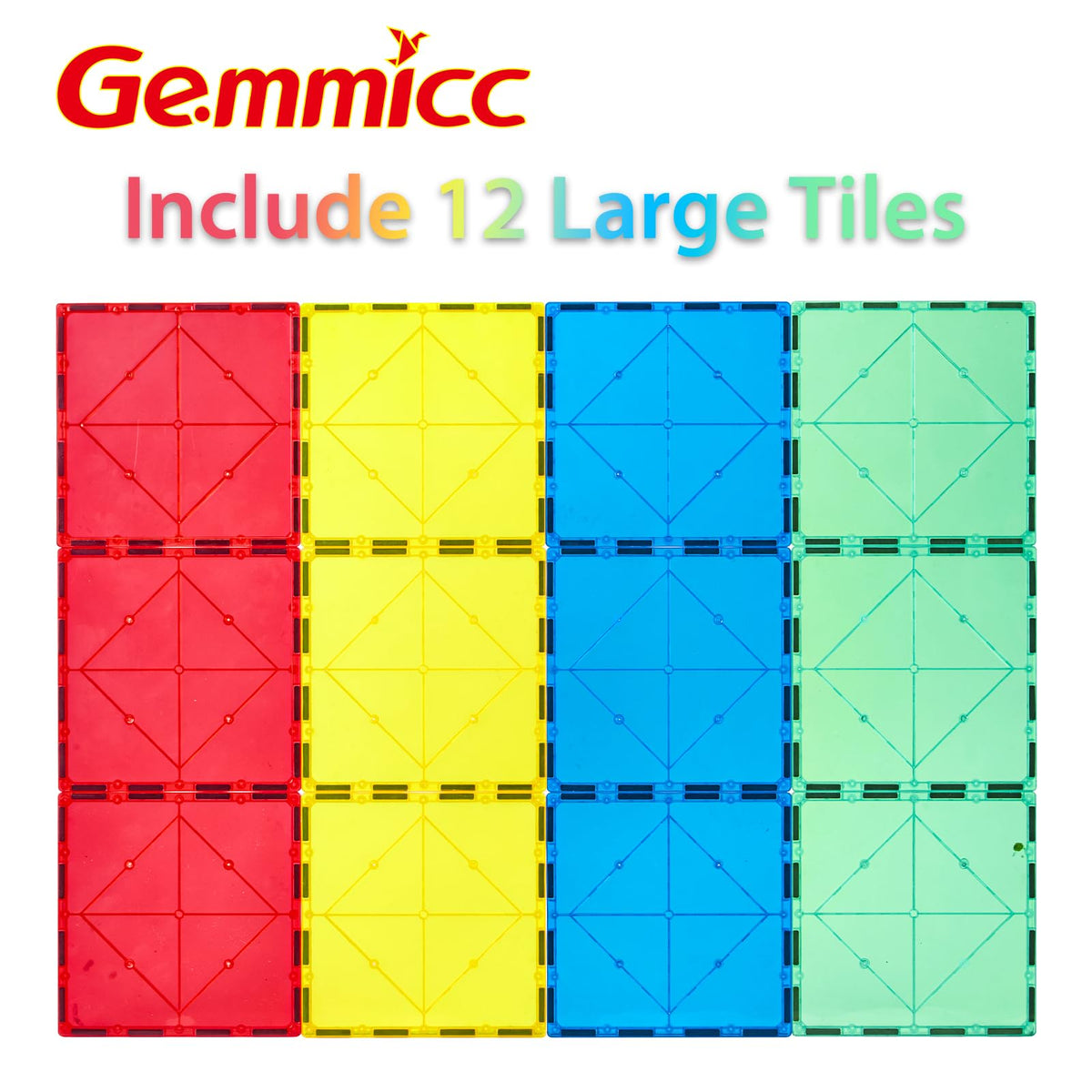Gemmicc Jumbo Magnet Base Plates keep taller structures secure.