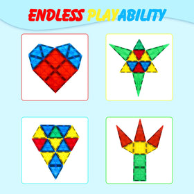 Gemmicc magnetic tiles suitable for children ages 3 to 9