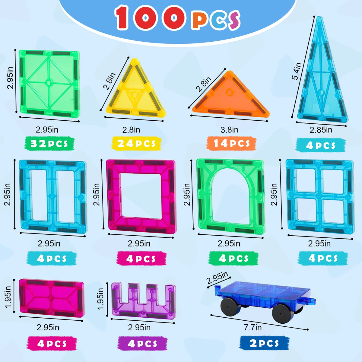 Gemmicc magnetic tiles idea book included guides creativity