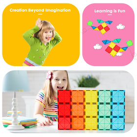 Gemmicc magnetic tiles two cars spark imaginative play