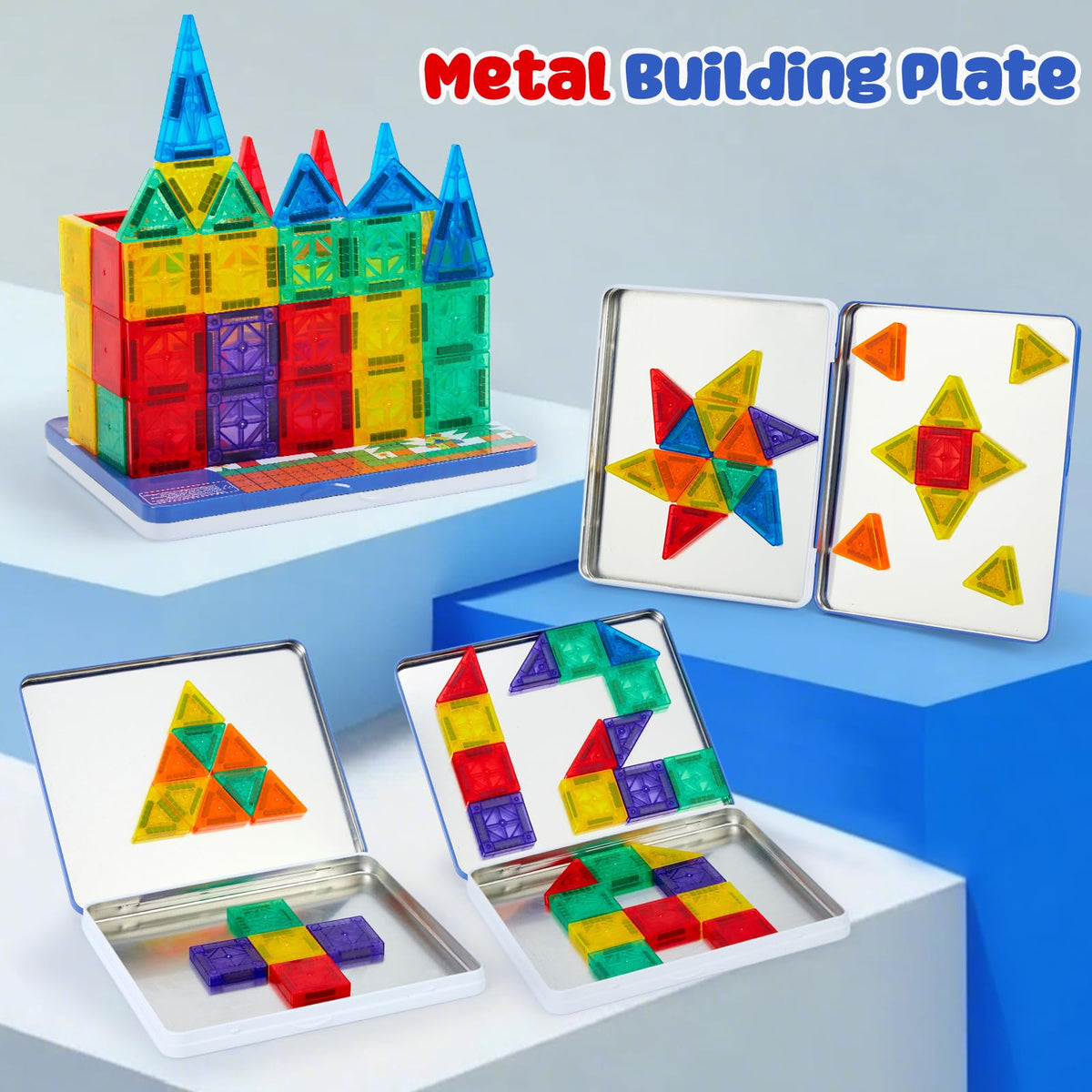 Gemmicc metal storage box doubles as a durable base for building.