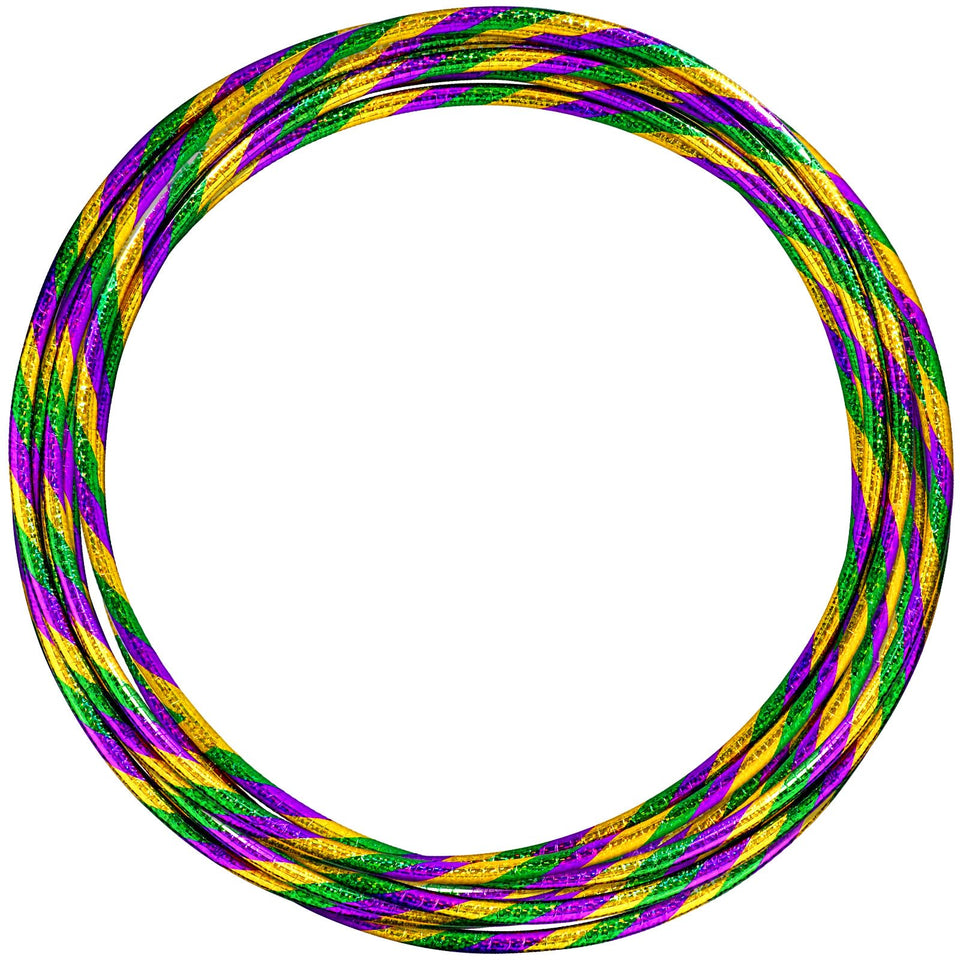 Gemscream 12-pack glitter hoop purple-green-gold for festive party play