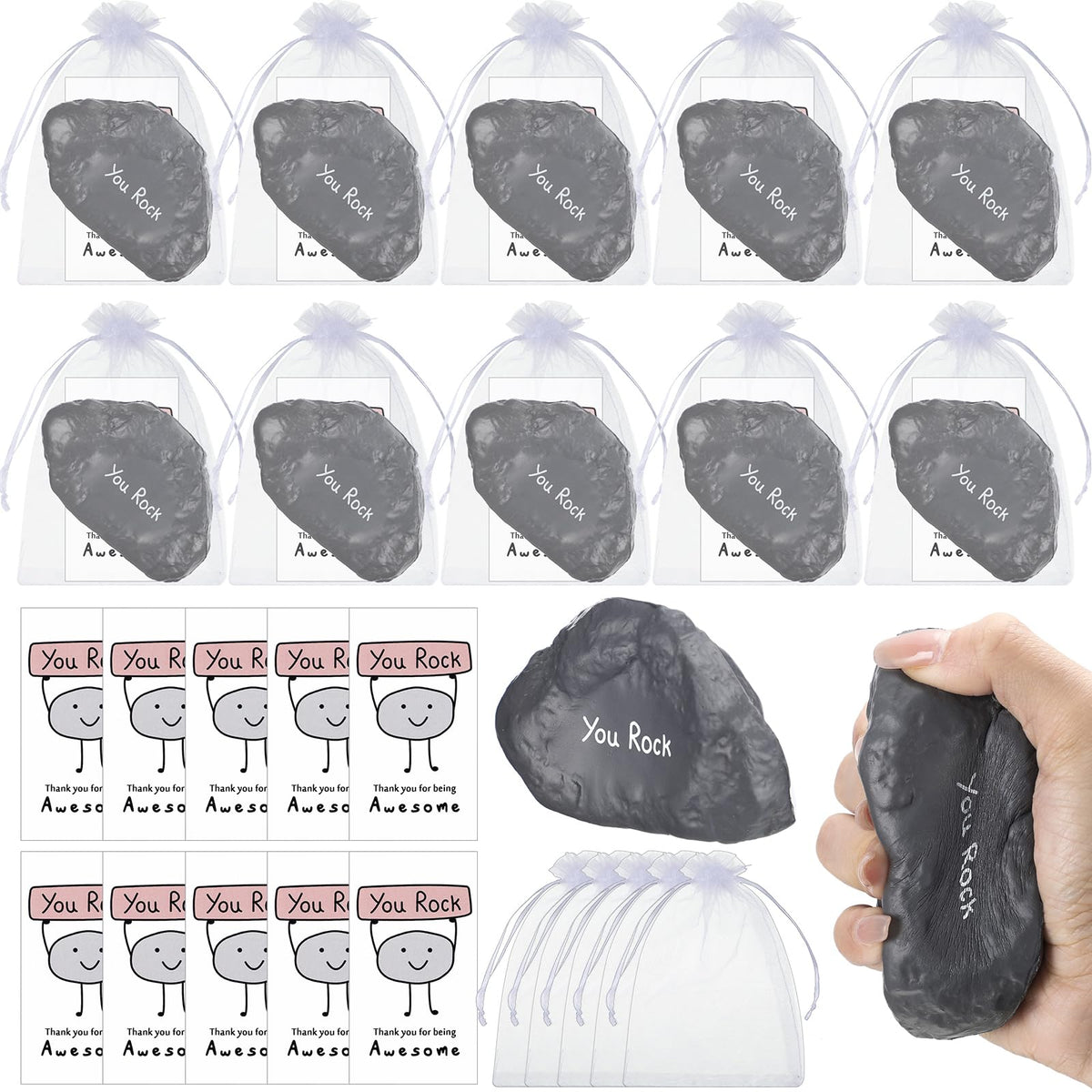 Gemscream 50-set stress balls featuring You Rock message for motivation