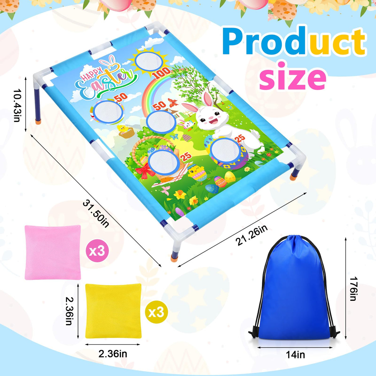 Gemscream six bean bags in pink and yellow for vibrant, durable gameplay.