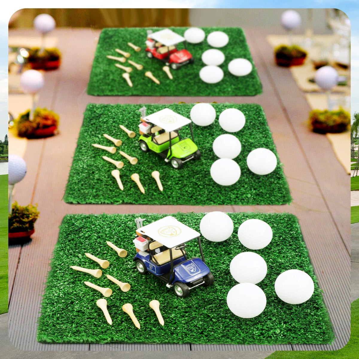 Gemscream bamboo tee: sturdy natural accessories for safe, eco-friendly mini golf setups