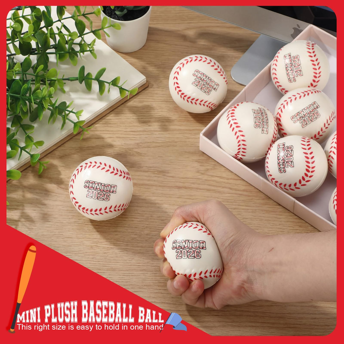 Gemscream foam baseballs as vibrant party favors for games and prizes.