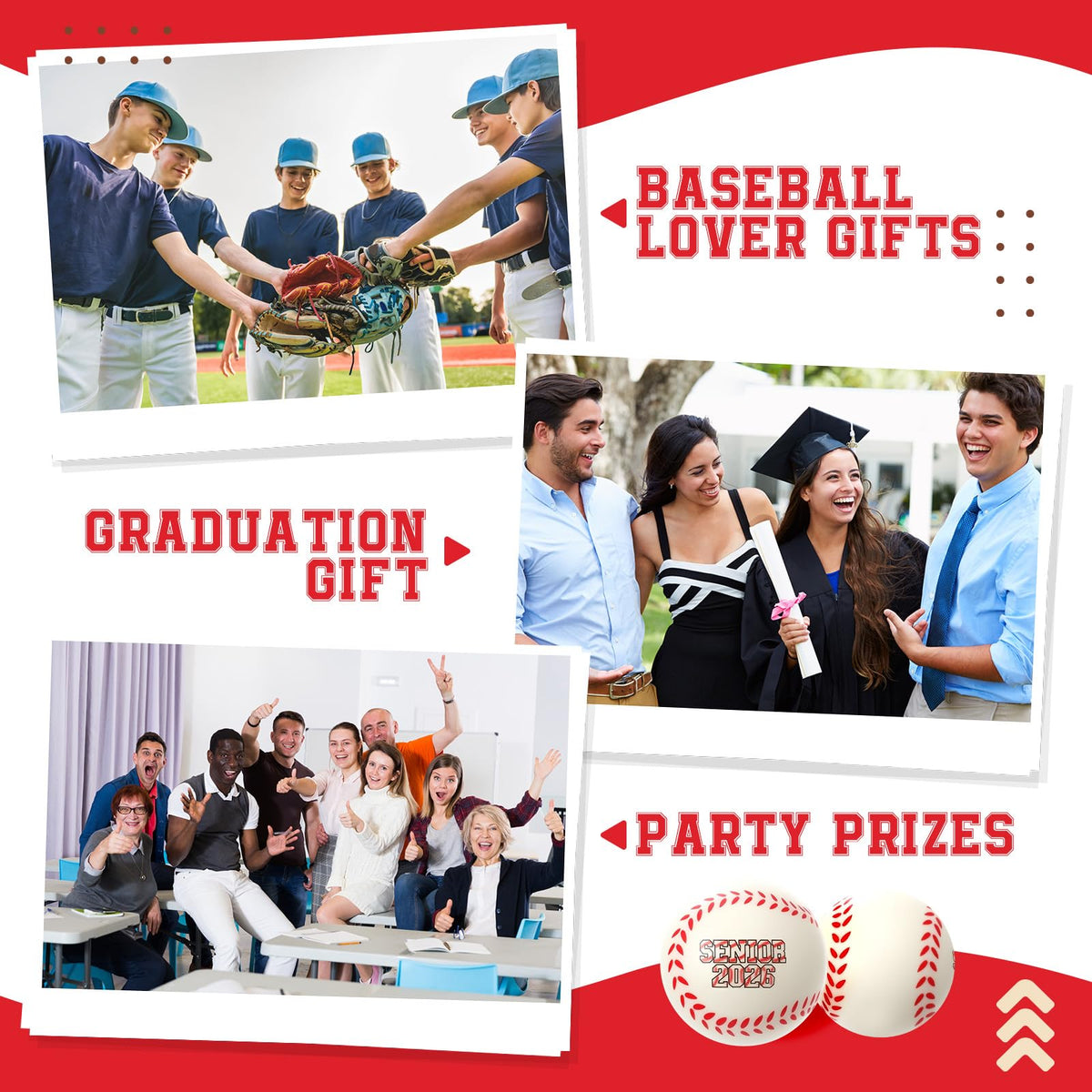 Gemscream baseball stress balls for carnival rewards and event activities.