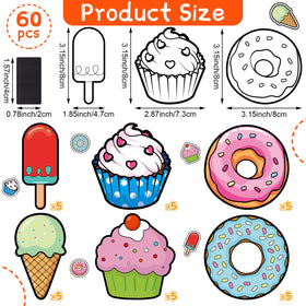 Gemscream color your own dessert magnets ice cream design for DIY art projects and classroom decor.