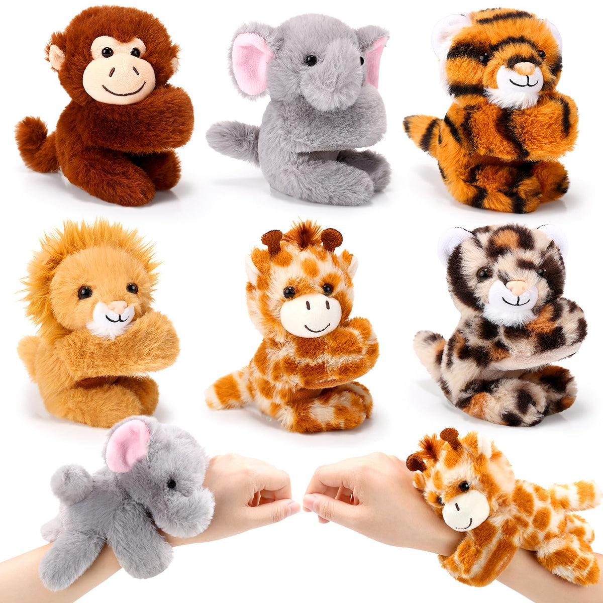 Gemscream elephant slap bracelet for kids, soft plush and playful wristwear