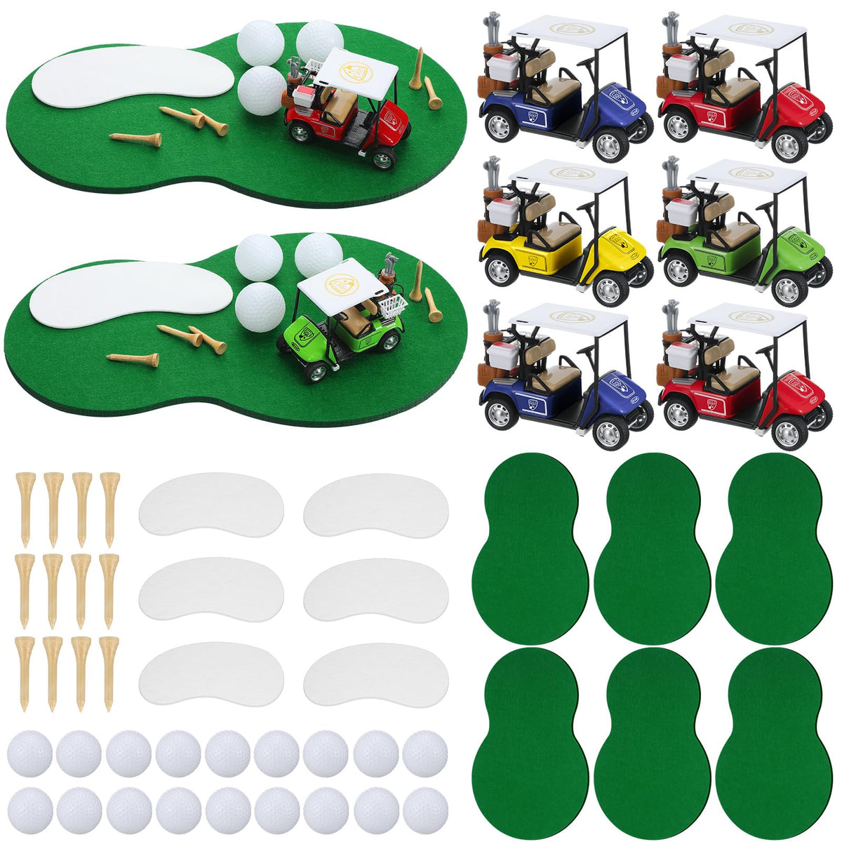 Gemscream golf course mats for themed decor and tabletop fun.