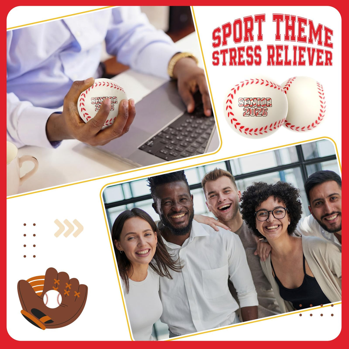Gemscream graduation gift baseball favors for high school seniors.