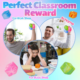 Gemscream compact stress cubes fit in bags or pockets
