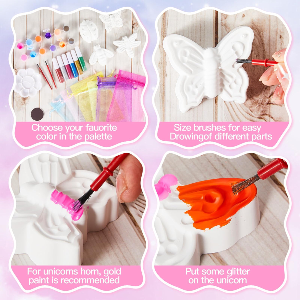 Gemscream magnets with back glue for easy display or crafts