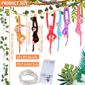 Gemscream monkey plush with ivy vines adds natural greenery.