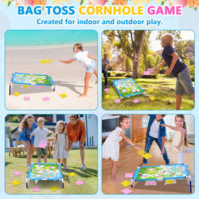 Gemscream portable cornhole set ready for indoor and travel use.
