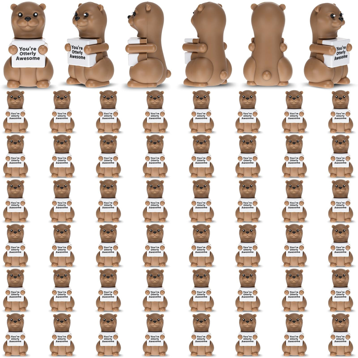 Gemscream 50-piece sea otter figurines set for playful decor and gifting.